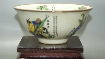 Jemné Starej Číne porcelánu maľované Keramické Misy Porcelánu& Keramiky Ôsmich Nesmrteľných Zberateľskú Misa