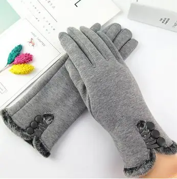 Jesenné a zimné žien zahustiť Tepelnej velvet textílie rukavice lady teplé zimné rukavice žena vodičské rukavice 4 farby