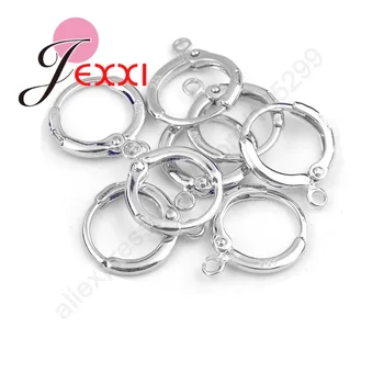 JEXXI 925 Sterling Silver Šperky Šperky Nálezy Súčasti 50Pcs/veľa Páky Ucho Späť na Pokles Náušnice DIY Robiť Šperky