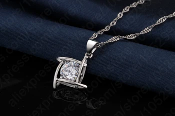 JEXXI Hot Predaj 925 Sterling Silver Duté CZ Prívesok Jewely Sady Klasické Ženy Narodeniny Šperky, Darčeky