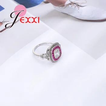JEXXI Nový Dizajn Ženy, Dievčatá, Najlepšie Šperky Darček Kvalitné 925 Sterling Silver Ring CZ Crystal Silver Kapela na Svadbu, Svadobné