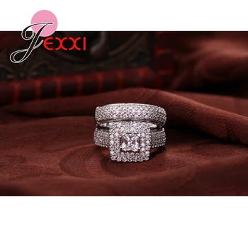JEXXI Nový Príchod 925 Sterling Silver Prst Prsteň Pre Ženy, Super Luxusné Darčeky Pre Milovníkov Krásne Narodeniny Party Šperky
