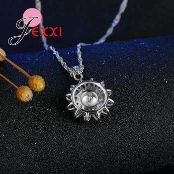 JEXXI Nový Príchod Módne 925 Sterling Silver Šperky Nastaviť Farebné Daisy Kvet Prívesok/Náhrdelník/Veľkoobchod Náušnice