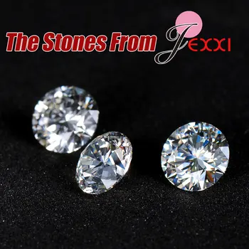 JEXXI výrobnú Cenu Najvyššej Kvality 925 Sterling Silver Kubický Zirkón Kruhu Stud Náušnice pre Ženy, Dievča Brincos Piercing Šperkov