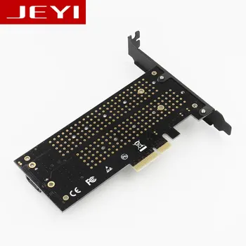 JEYI SK7 Pro M. 2 NVMe SSD NGFF PCI-E X4 3.0 adaptér M Tlačidlo B TLAČIDLO Dual ovej karty PCI Express3.0 Duálne napätie 12V+3,3 V SATA
