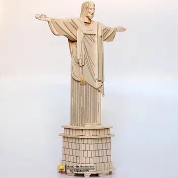 Ježiš Kristus 3D puzzle drevená hračka model hádanky, ručne montované drevené hračky pre deti darček detí, hračky