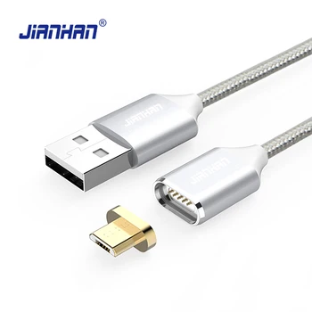 JianHan Magnetické Kábel 1m Magnectic Micro USB Kábel Rýchle Nabíjanie Údajov, Nabíjačky, Káble pre Xiao Samsung Android Telefón, Micro USB