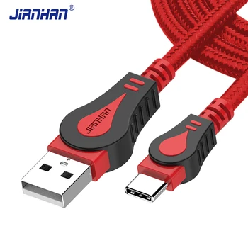 JianHan USB Typu C, Kábel USB-C 2.0 Typu C Kábel Rýchle Dátové Káble, Nabíjačky pre Xiao 4c 5 Huawei P9 LG G5 V20 Samsung S8 (Poznámka 7)