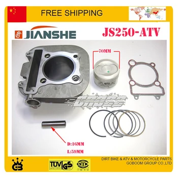 Jianshe bashan 250 ml ATV loncin vzduchom chladený valec prevodov valcov blok montáž 70 mm piest prsteň doprava zadarmo