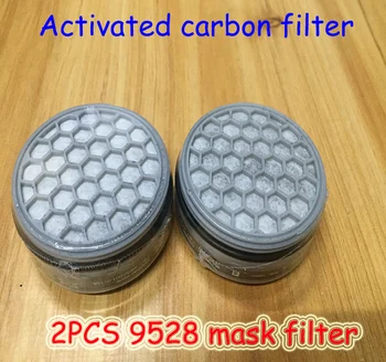 Jiean 9528 respirátor plynové masky 1PCS maska + 2KS filter na ochrannú masku Spray paint Graffiti pesticídov sprej filter maska