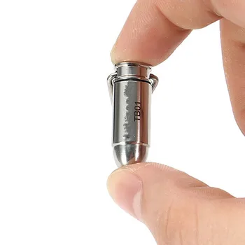 Jiguoor TB-01 Bullet Meď/Nerez 45LM Mini LED Keychain Blesk, led svetlo lampy, mini baterka+3 x LR41 batérie