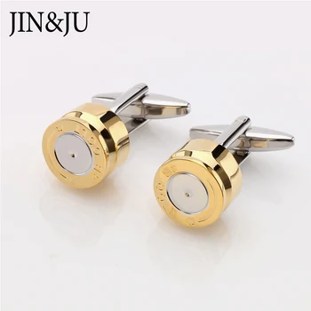 JIN&JU Podpora Bullet Dizajn manžetové pre Mes Nové Módne Zlatá Farba Á Bullet Style Najlepší Darček Pre Muža