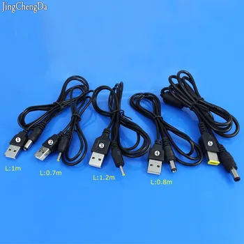 Jing Cheng Da Kábel USB Port DC 2.1 2.5 0.7 5,5 mm DC Barel Konektor Napájania Konektor pre Kábel Čierny Pre LED Svietidlo Alebo Iné Zariadenie