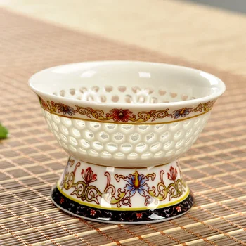 Jingdezhen Nádherné Modré a Biele Porcelánové Čaj Filter Duté Honeycomb Sklo keramika Porcelán Kung Fu Čaj Nastaviť cedidlom