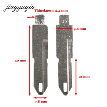 Jingyuqin 15pcs/veľa NE73 Tlačidlo Prázdna pre Peugeot 206 306 405 #53 Skladacie Flip Key Uncut Čepeľ Fob Náhradné