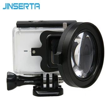 JINSERTA 58mm zväčšovacie sklo 16x Zväčšenie Makro zblízka Objektív + červená UV Filter pre xiao yi 4K 2 II kamery Príslušenstvo