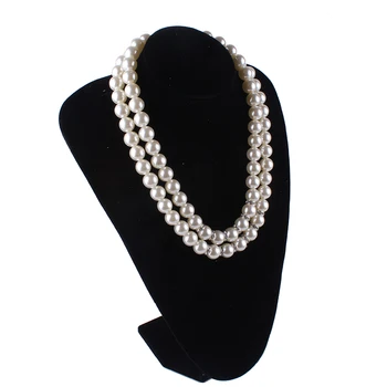 JIOFREE Simulované pearl Zliatiny Zinku Multi Zliatiny zinku kolo Perlový Náhrdelník Zlato/Striebro veľký náhrdelník &prívesok Šperky Pre Ženy