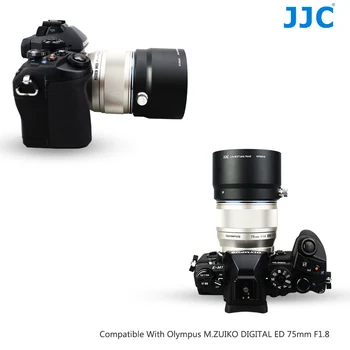 JJC Kovové clona 58mm Chránič pre OLYMPUS M. ZUIKO DIGITAL ED 75mm F1.8 nahrádza LH-61F