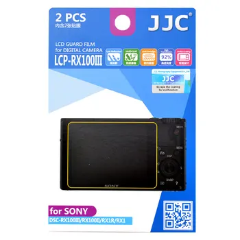 JJC LCP-RX100III LCD Stráže Film Screen Protector (2 Súpravy pre Sony RX100M5/RX100V/RX100IV/RX100III/RX100II/RX100/RX1R/RX1R II/RX1