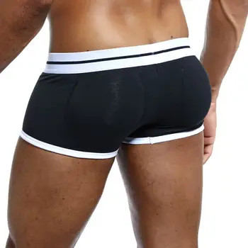 JOCKMAIL značky Predné + zadné Magic Zadok vymeniteľné push up pohár vydutie zvýšenie sexy pánske spodné prádlo boxerky gay bielizeň penis