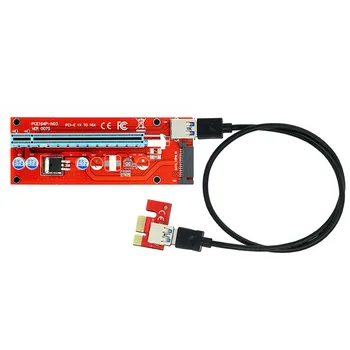 JONSNOW 50pcs/veľa VER 007S Červená PCI-E 1X až 16X Stúpačky Karty Extender PCI Express 15 kolíkový Adaptér Profesionálne SATA Napájania