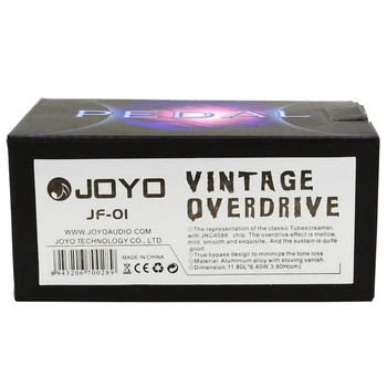 JOYO JF-01 Vintage Overdrive Gitara Efekt Pedál Pre Elektrické Guitarra True Bypass