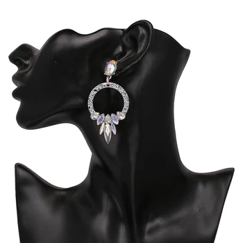 JURAN 2018 módne vintage vyhlásenie Náušnice pre ženy strany leopard tlač crystal drop náušnice výrobnú Cenu veľkoobchod oorbell