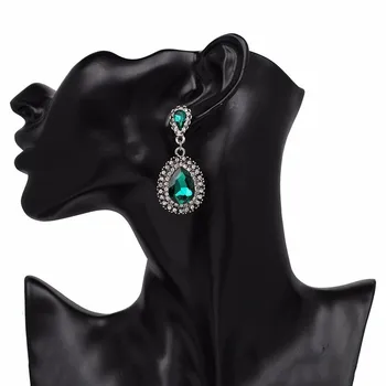 JURAN Dlho Vintage Náušnice Kúzlo boho oorbellen voor vrouwen Drop Náušnice Brincos Femme Maxi Cystal Šperky 3 Farby W2202