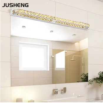 JUSHENG Luxusné Crystal Kúpeľňa Nástenné svietidlo 18W LED Zrkadlo Svietidlá Vnútorné 68 cm Dlhé, 100 - 220V AC