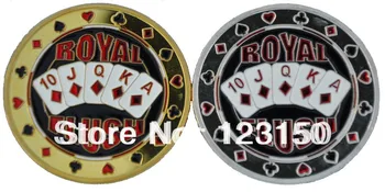 JZ-080 Karty Protector, Texas Holdem Príslušenstvo, Royal Flush v zlatými a striebornými