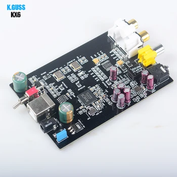 K. GUSS KX6 USB DAC HIFI XMOS U8 PCM5102 TDA1308 zvuková karta rada audio zosilňovač rada podporu 32BIT 384K s Slúchadlový Výstup
