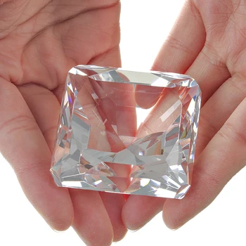 K9 Crystal Námestie Diamond Cut Sklo Šperky Paperweight Remesiel Zber Suvenír Narodeniny, Vianočné Dekorácie, Svadobné Dary