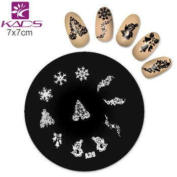 KADS A39 Nail Art Lisovacích Nástrojov Pečiatka Vianočné Kolo Snowflake Stamper Nechty Pečiatky Na Nechty Umenie