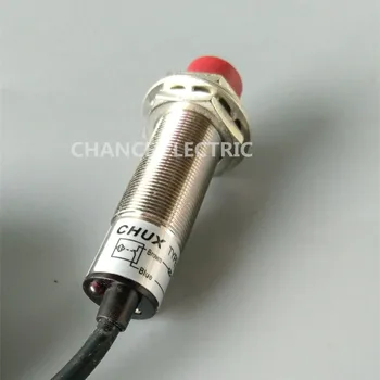 Kapacitný snímač nové kapacitné prepínač CM18 8mm zistiť vzdialenosť červenou hlavou 220V AC normálne blízkosti (CM18-8-ACB)