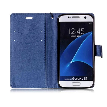 Karribeca Flip PU Kožené púzdra pre Samsung galaxy S7 prípade combo dual farby peňaženky kryt, taška Samsung S7 coque etui kryt fundas