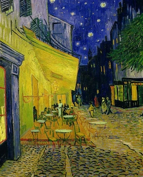 Kaviareň a Terasa na Noc vincent Van Gogh tlač Wall Art Maľovanie Na Home Office Dekoratívne Umenie