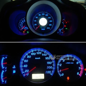 KEIN 10PCS zelená w3w t5 led auto auto Svetlá 3030 Nástroj Osvetlenie Interiéru Prístrojovej Doske Prístrojový panel lampa biela červená modrá červená