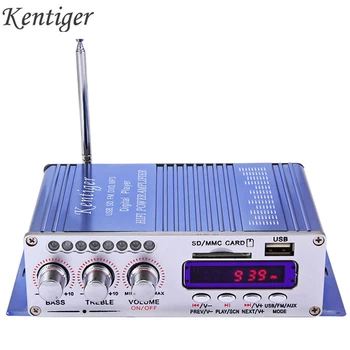 Kentiger HY502 Audio Car Stereo Zosilňovač 12V Mini 2 KANÁLY Super Bass Digitálny Hudobný Prehrávač, Zosilňovač, Podpora USB, MP3, FM Hi-Fi