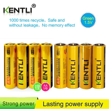 KENTLI 8 ks Doprava Zadarmo AA 2400mWh 1,5 V polymer lithium li-ion nabíjacie batérie batérie bunku so nízke samovybíjanie