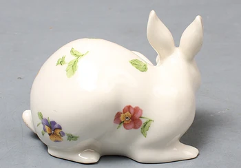 Keramické drobné kvety králik domova remesiel izba dekorácie, záhradné ozdoby, porcelánové figúrky zvierat svadobné dekorácie