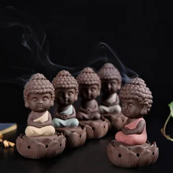 Keramické sochy Budhu Kadidlo platničkový sporák, santalového dreva Domova cievka budda ozdoby budhistické bunner