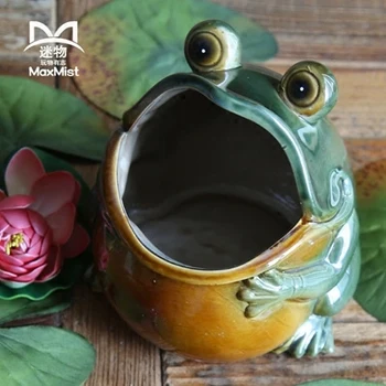 Keramické tvorivé Retro žaba kvetinové vázy hrniec domova remeselné miestnosti dekorácie porcelánová figúrka Skladovanie jar odpadkové Koše