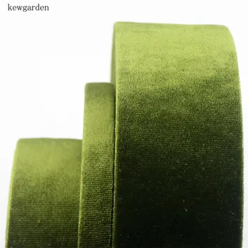 Kewgarden 13mm 1.3 cm Velvet Bavlna Vrstvenie Handričkou Stuhy Flanelové Ručné Saténová Stuha DIY Bowktie Pásky Riband 10m/veľa