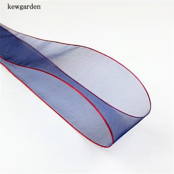 Kewgarden 25 mm 2,5 cm Dvojité Bočné Priadza Pásky, Ručné Pásky urob si sám Bowknot Príslušenstvo Saténová Stuha Riband 6M/veľa