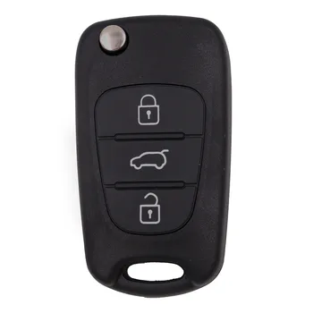 Keyecu Flip Diaľkové Auto príveskom 3 Tlačidlo 433MHz 80Bit 4D60 Čip pre Hyundai IX35 I20-2016