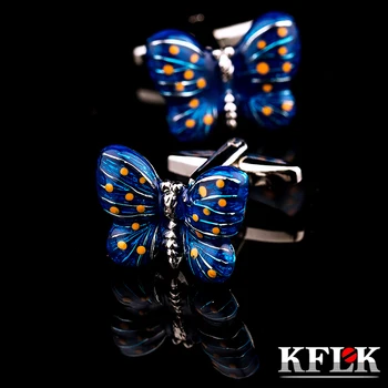 KFLK putá odkazy na pánske košele manžetové gombíky animal butterfly cbutton vysokej kvality značky tlačidlá módne svadobné doprava zadarmo
