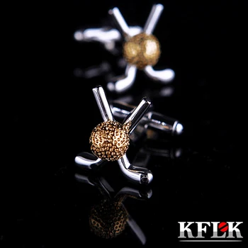 KFLK Šperky francúzske tričko Fashion cufflink pre pánske Značky Golf tvar Manžety odkaz Veľkoobchod Tlačidlo Vysokej Kvality Doprava Zadarmo