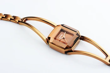 KIMIO Námestie Módne Kostra Náramok ružové Zlato Hodinky 2017 Luxusné Dámske Hodinky Značky Ženy Ženy Quartz-hodinky náramkové hodinky