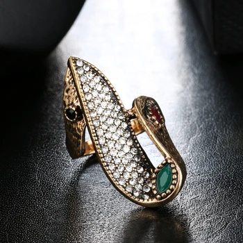 Kinel Jedinečný Krúžky Módne Zlato Pokryté 5 Riadkov Crystal Starožitné Krúžok Pre Ženy Vintage Strany Zapojenie Šperky 2017 Nové