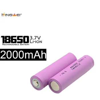 Kingwei 10pcs/veľa 2000mah Ružová Nabíjateľná 3,7 V Lítiová Batéria pre Horák e-Cigareta Powerbank Iterms Svetlomet